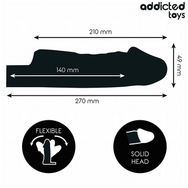 Guaina Trasparente Addicted Toys M 27 cm per Aumento di Volume e Lunghezza